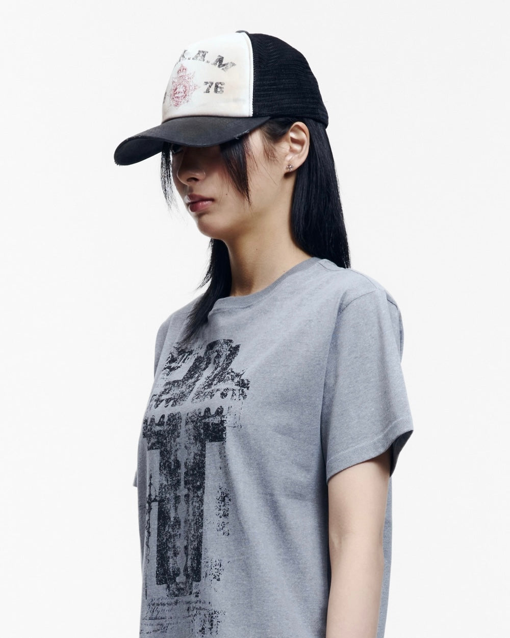 【AAKAM】Dirty Washed Trucker Cap