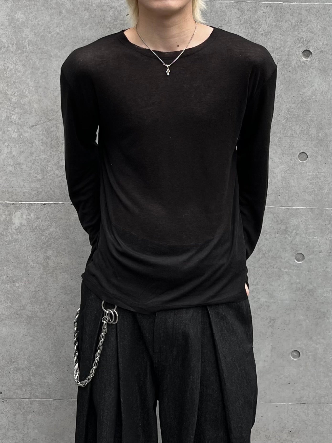 大阪店WEB限定受注制【Chikashitsu + 】wool inner t-shirt (3color)