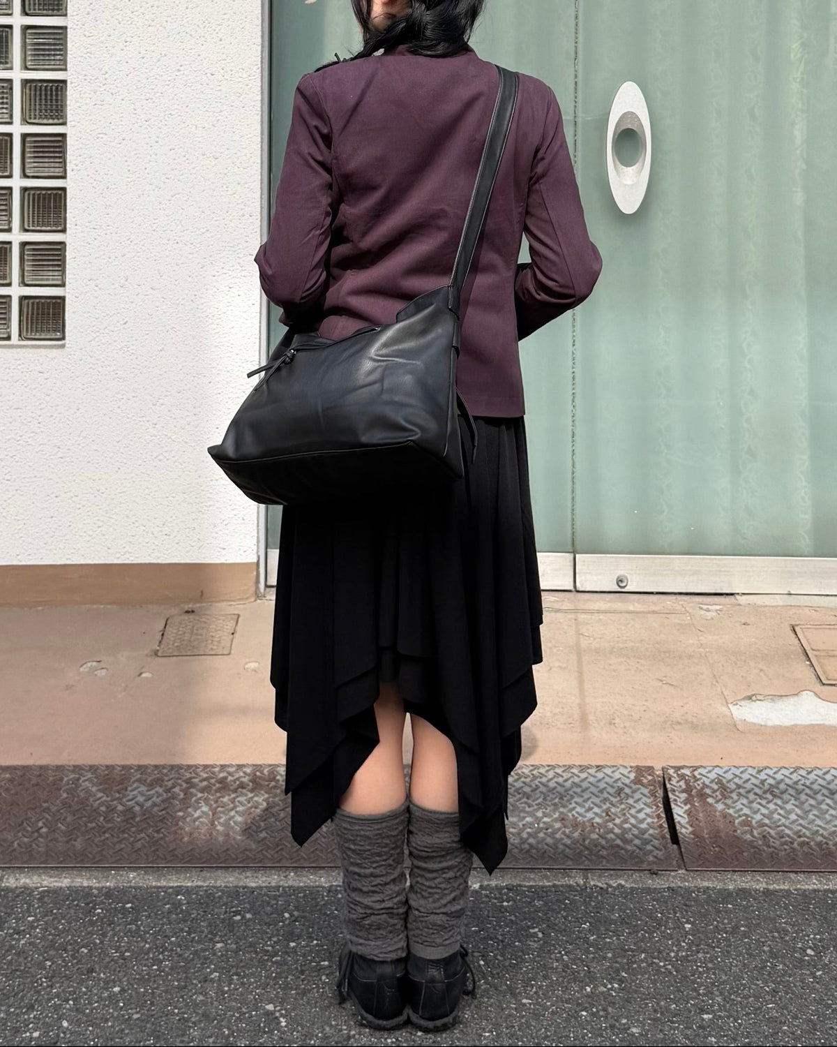受注制【OaKS】low-neck slim-fit jacket (3color)