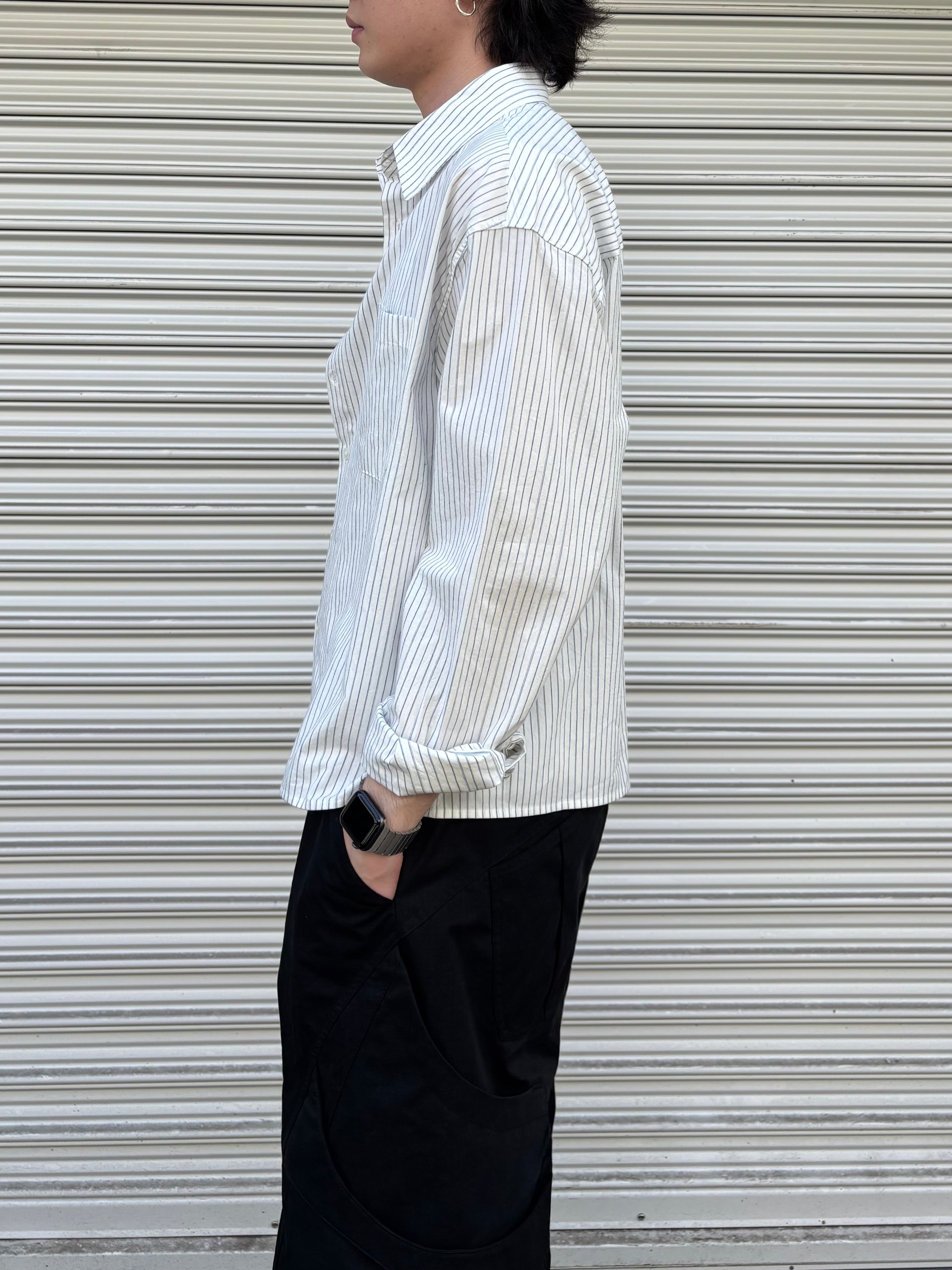 東京店WEB限定受注制【Chikashitsu +】compact stripe shirt (2color)