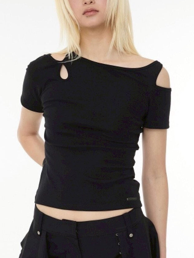 【ROCK CAKE】Shoulder Cutout Top