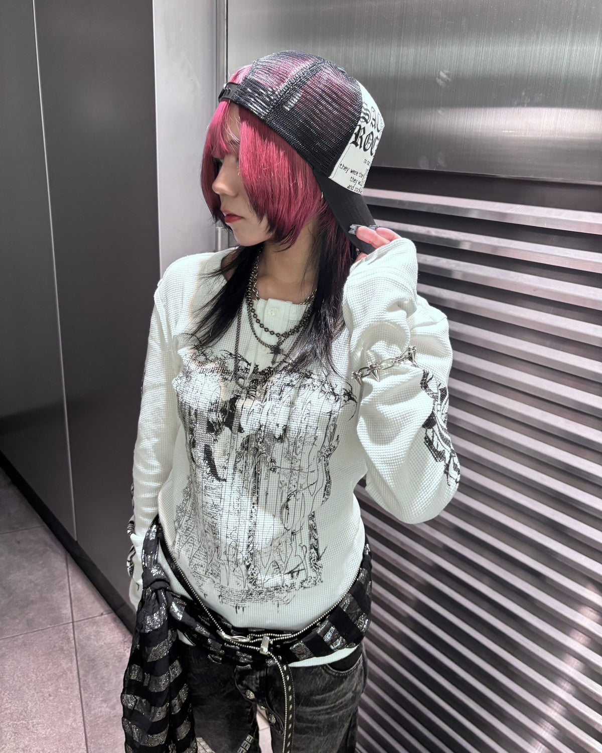 国際配送【BABY09】dark waffle long sleeve