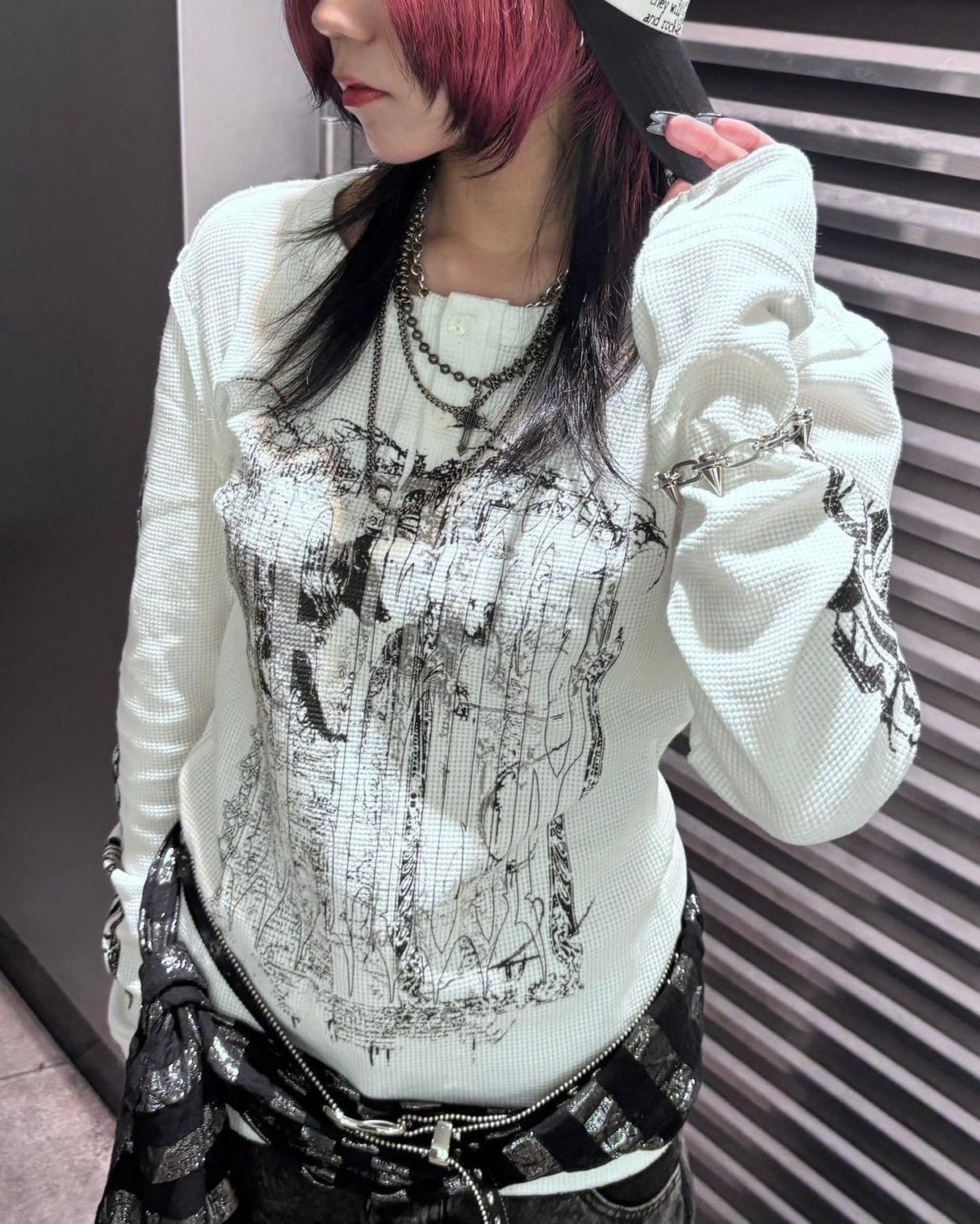 国際配送【BABY09】dark waffle long sleeve
