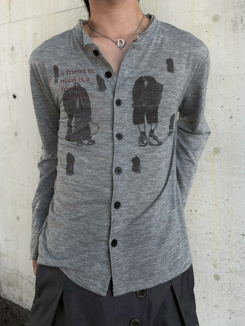 国際配送【LUV CODE】stand collar shirt (2color)