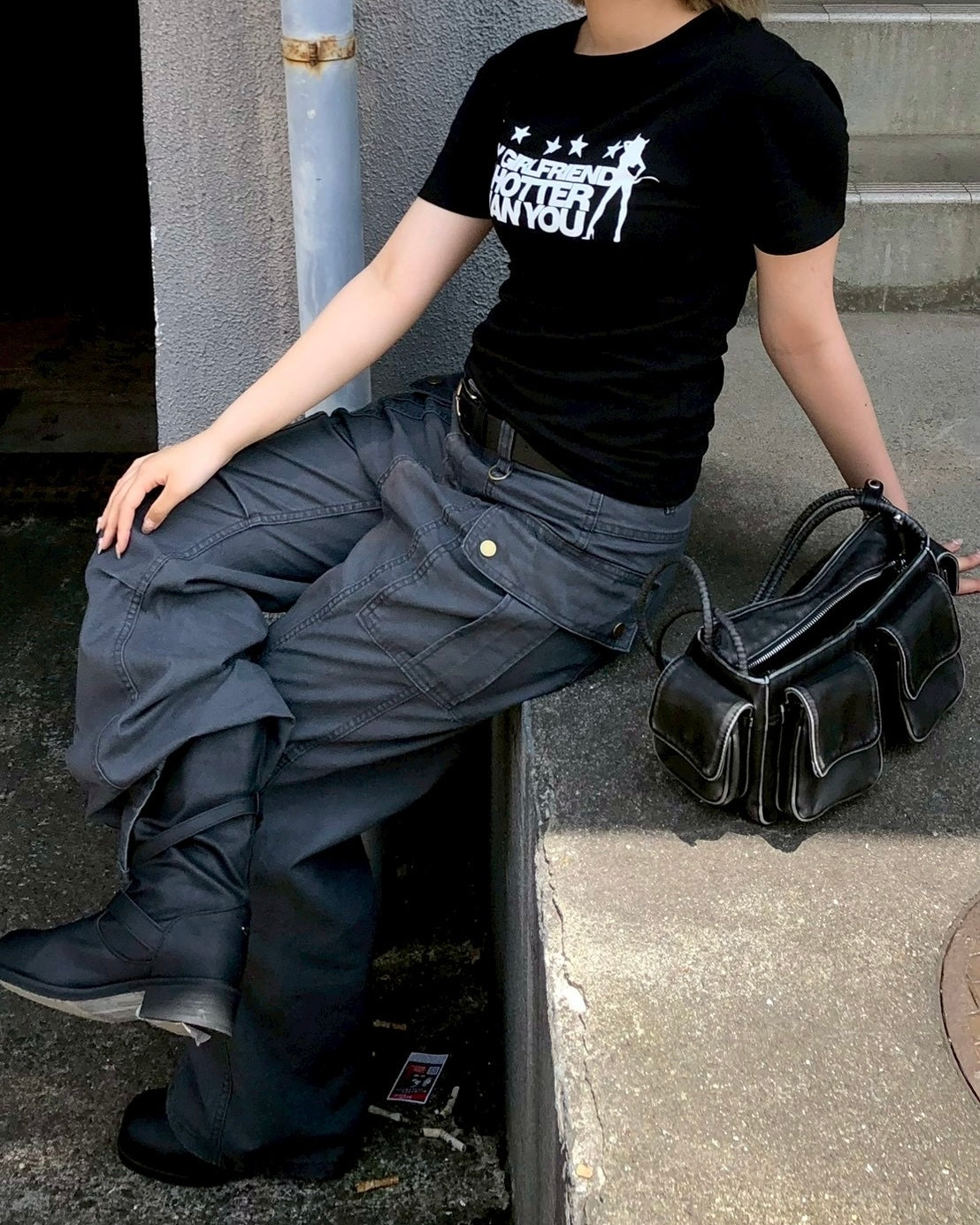 【OaKS】Deep-dyed Cut-out Pants (2color)