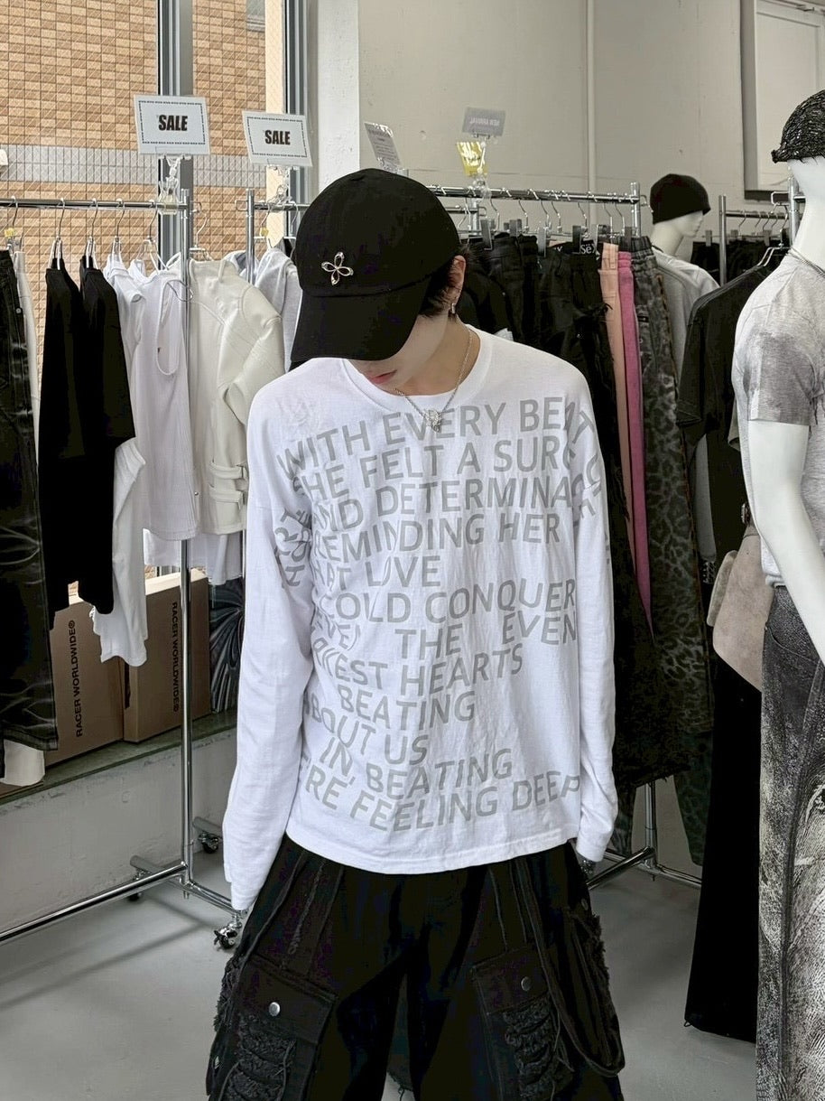 受注制【LUV CODE】lettering long sleeve tee (3color)