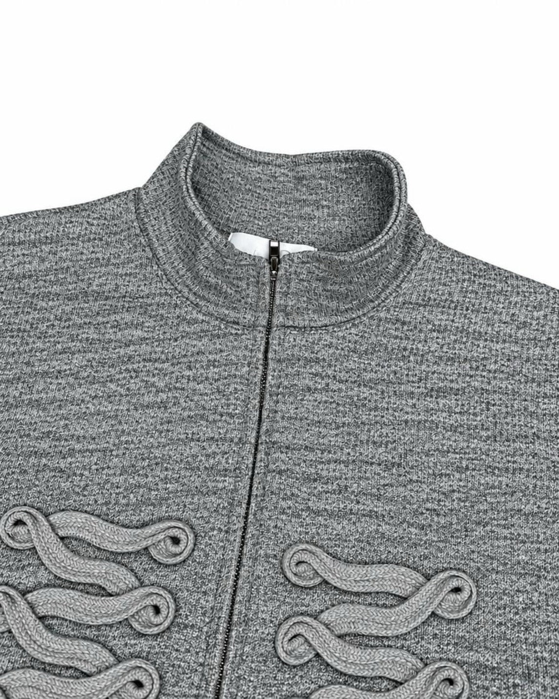 受注制【nmtc+】Napoleon Detail Rib Knit Zip Up Jacket (2color)