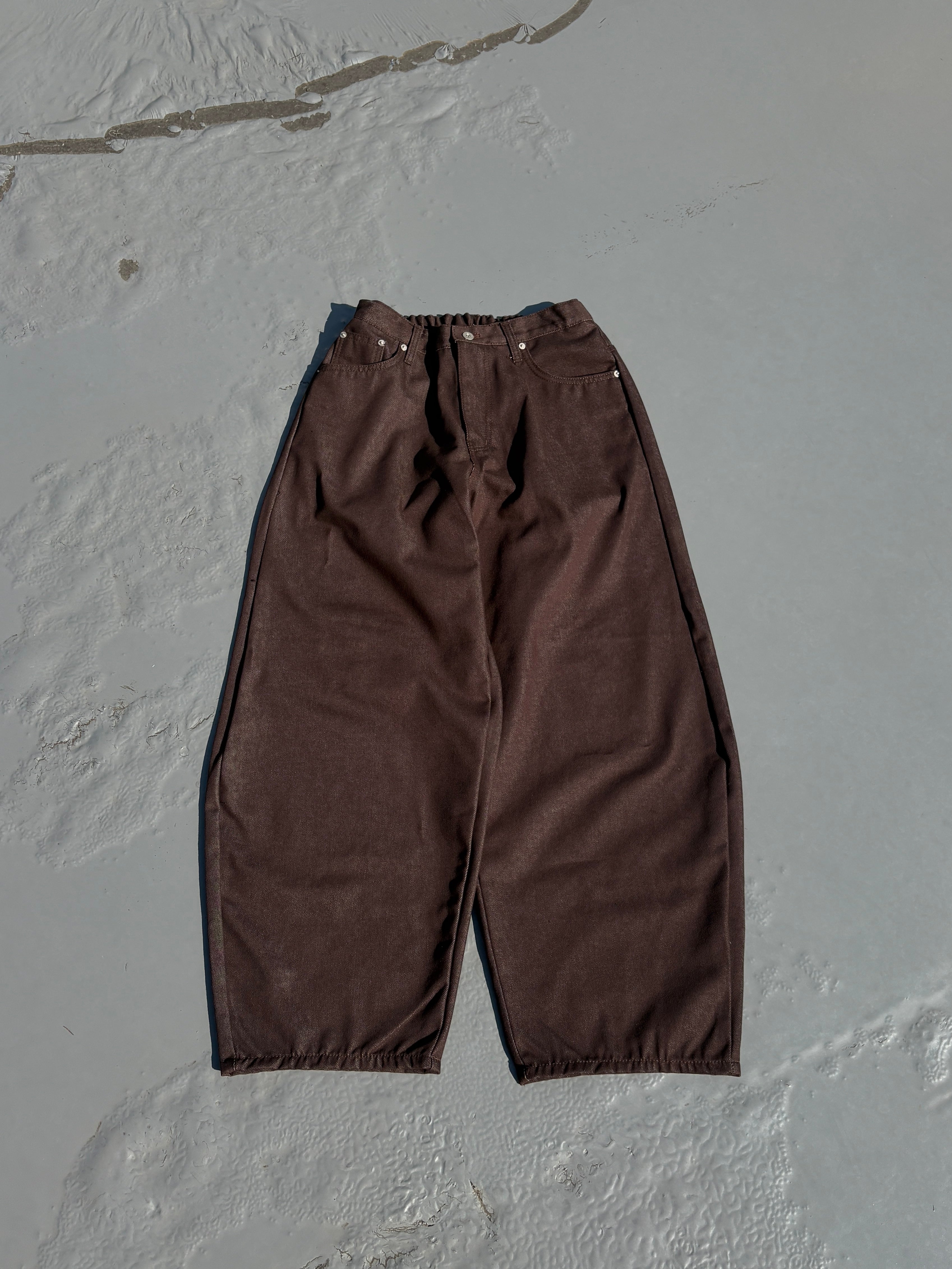 受注制【youll】Luster curve denim pants (2color)