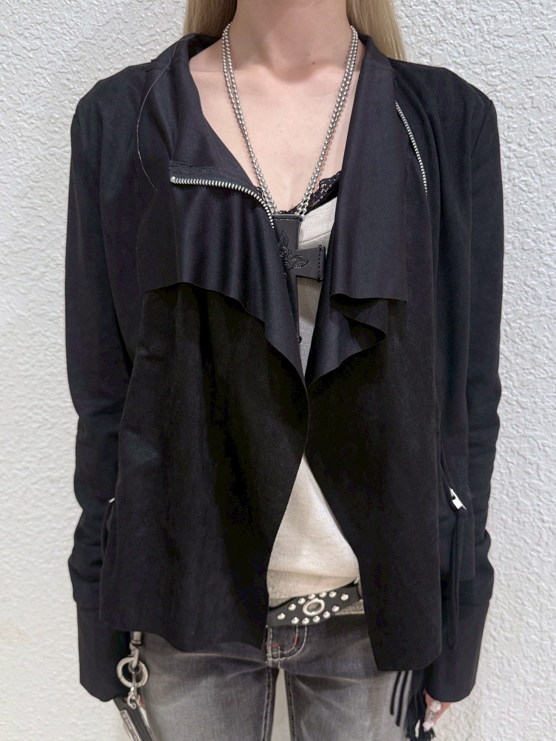 7/4 20:00発売 受注制【nmtc+】suede zip jacket