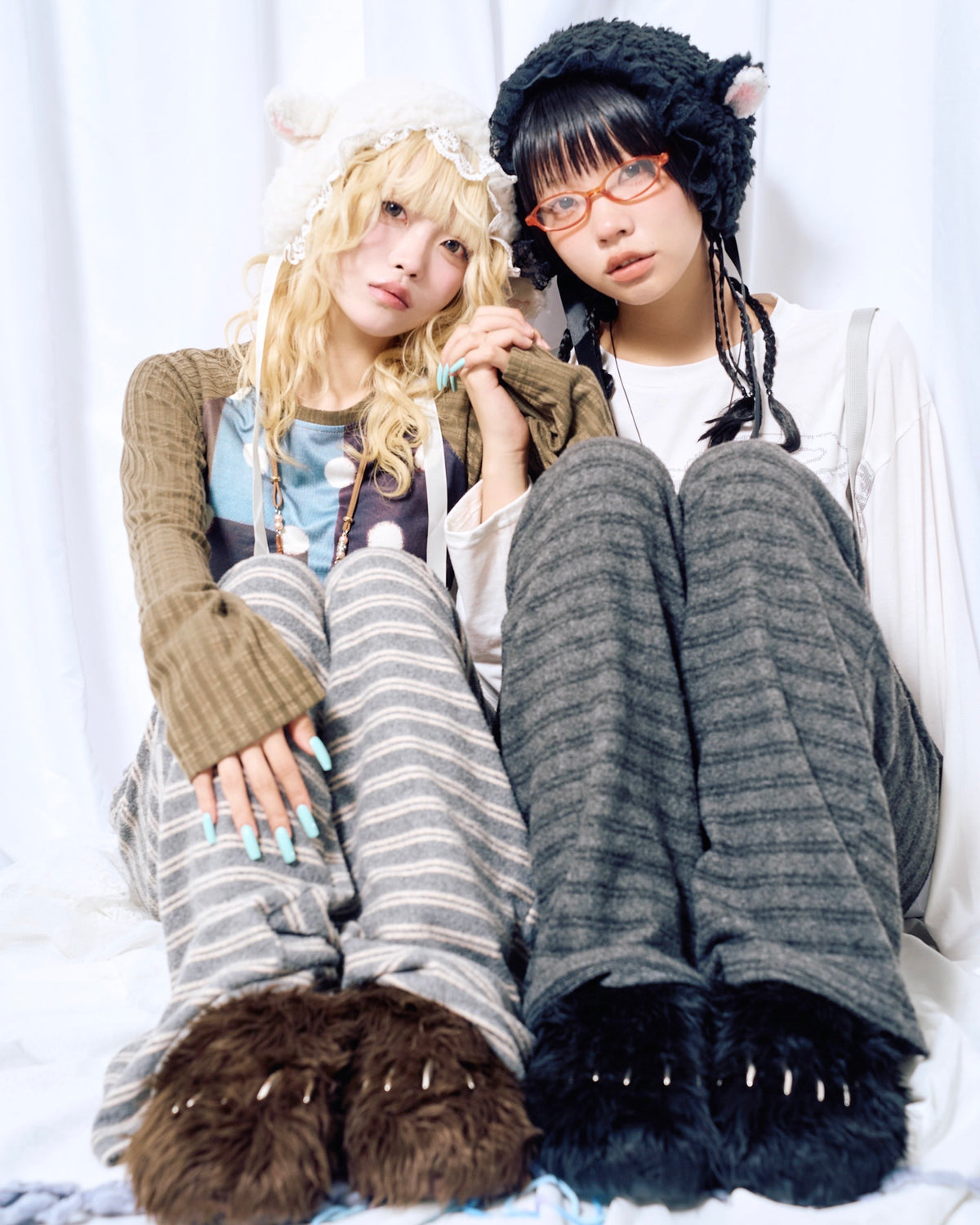 9/18 20:00 発売 国際配送【Nerd out XU】lace sheep bonnet
