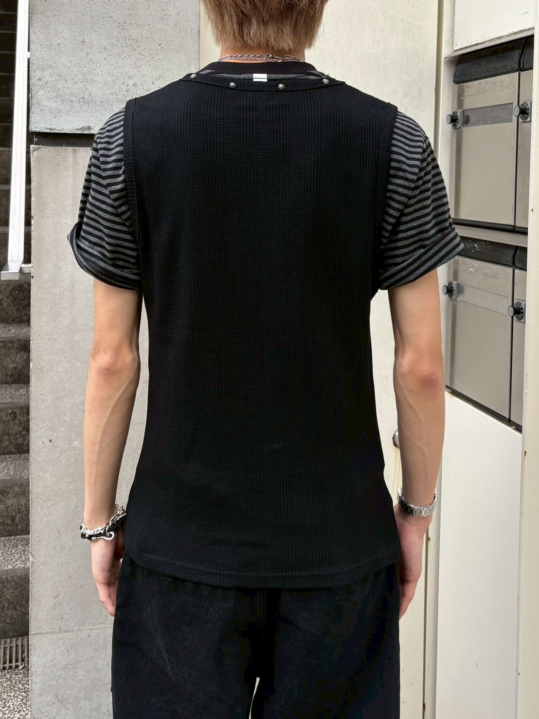 6/19 20:00発売 受注制【nmtc+】Studded Rib Tank Top (3color)