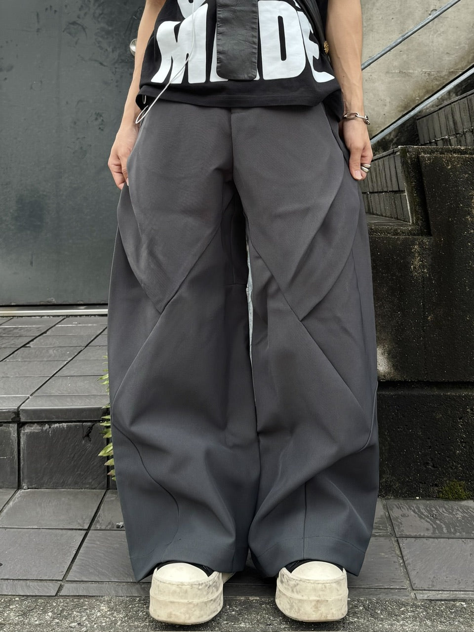 国際配送【RENOL】deform wide slacks (2color)