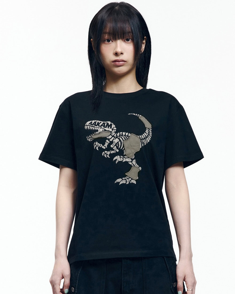 【AAKAM】Dino Patch Half Top