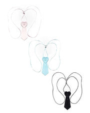 【Unopened gift】heart button tie necklaces