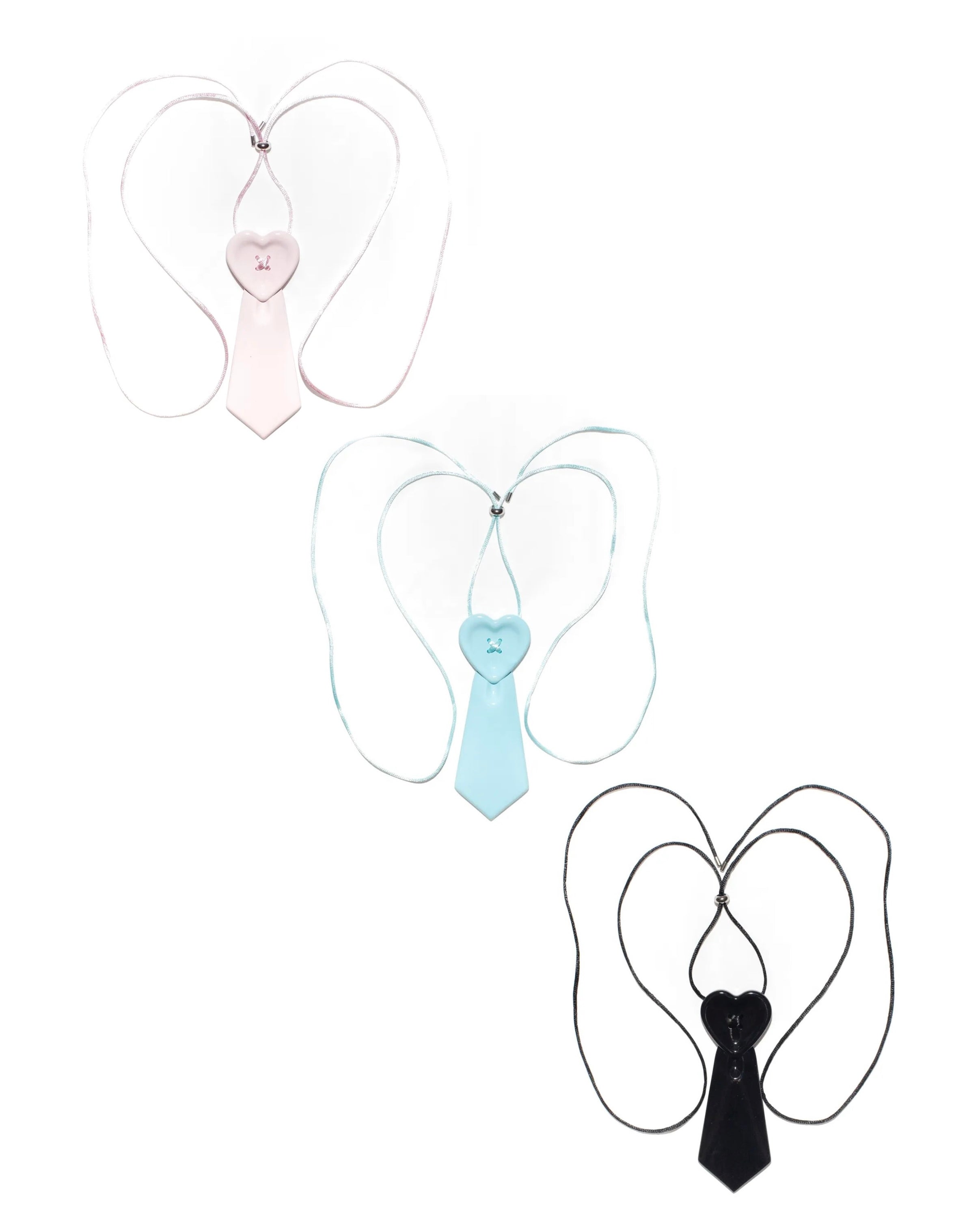 【Unopened gift】heart button tie necklaces