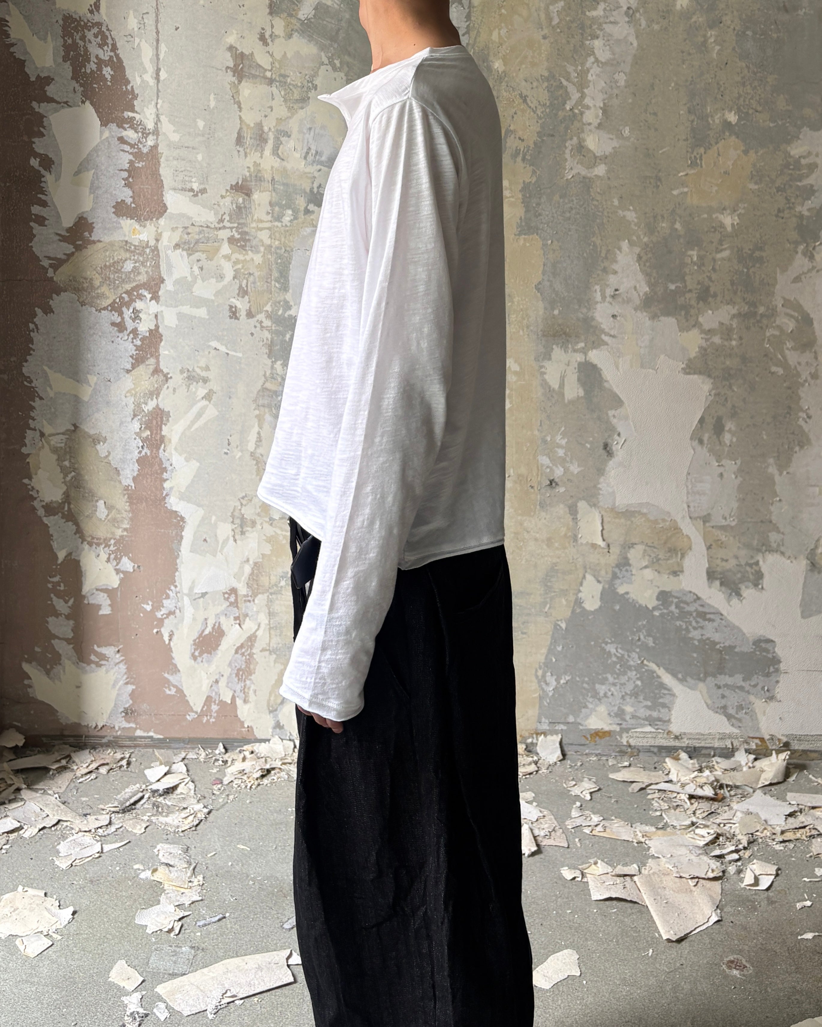 【Lee fi Ne】Offset Henley LS Tee