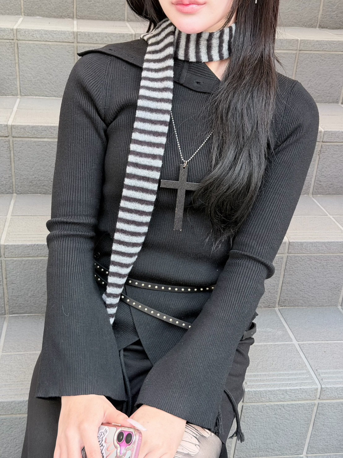 3/1 20:00発売 受注制【nmtc +】border tie / 【エヌエムティーシープラス】ボーダータイ (3color)