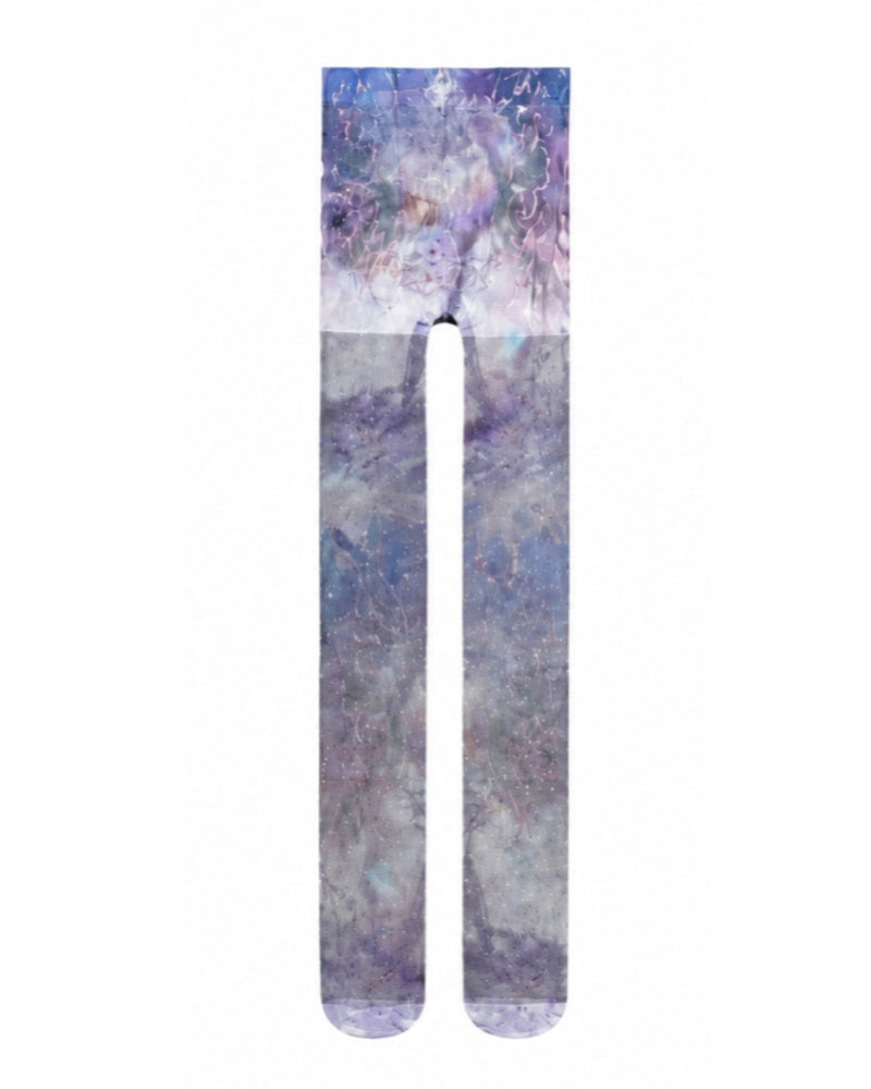 国際配送【Never mind the XU】sheer glitter print tights