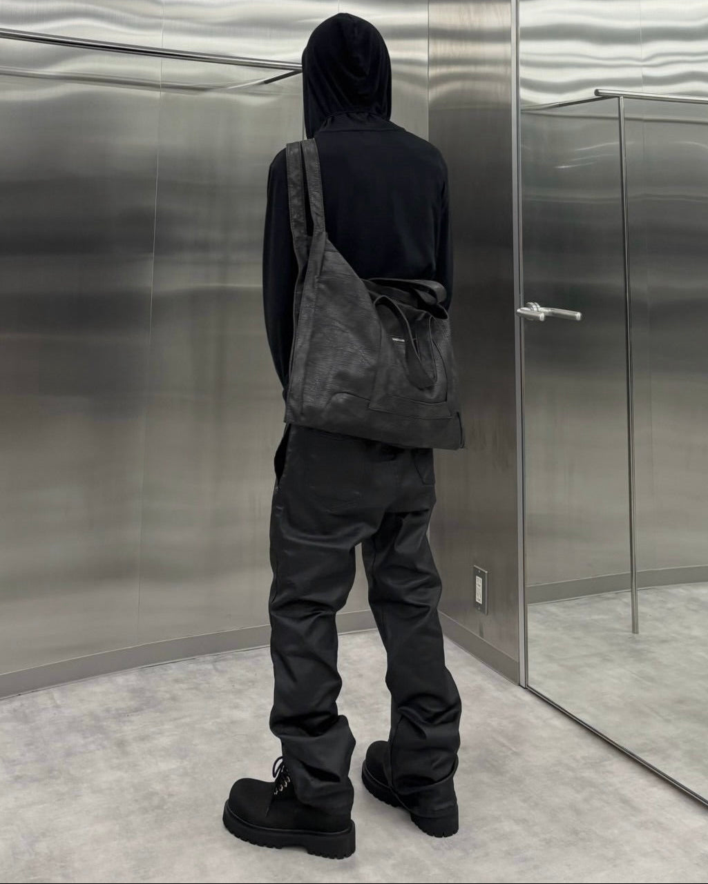 受注制【nmtc+】Coated bootcut washing pants