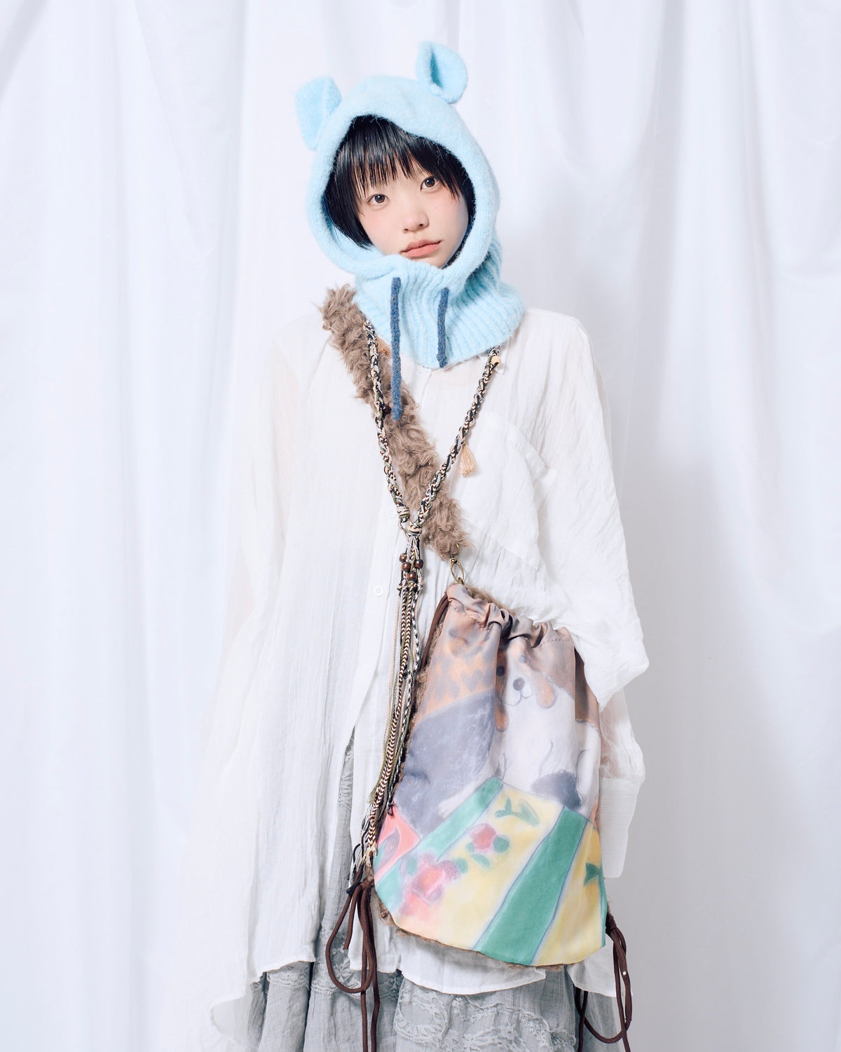 9/18 20:00 発売
国際配送【Nerd out XU】Kumasan Knit Balaclava