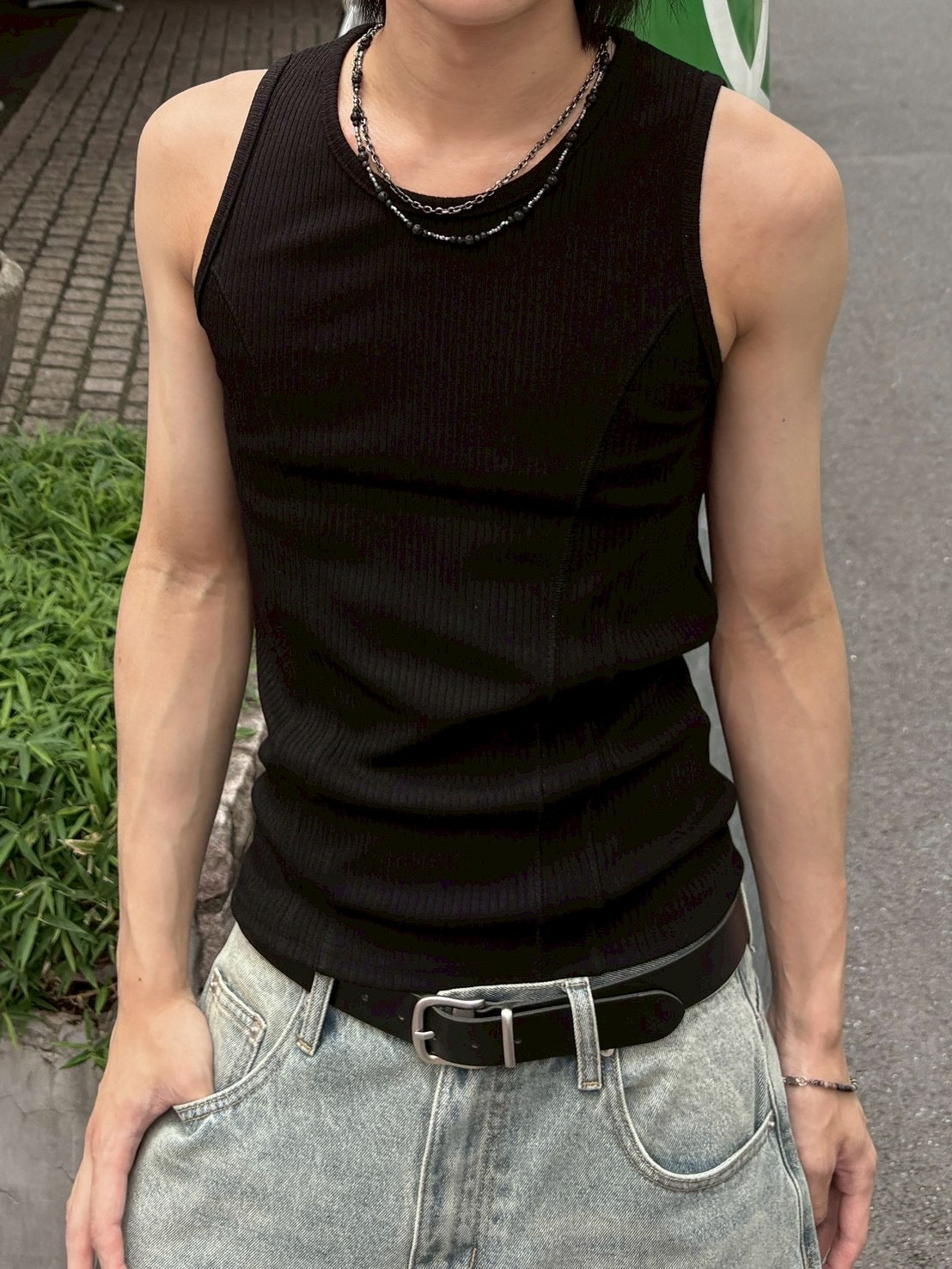 受注制【nmtc+】tight tank top (3color)