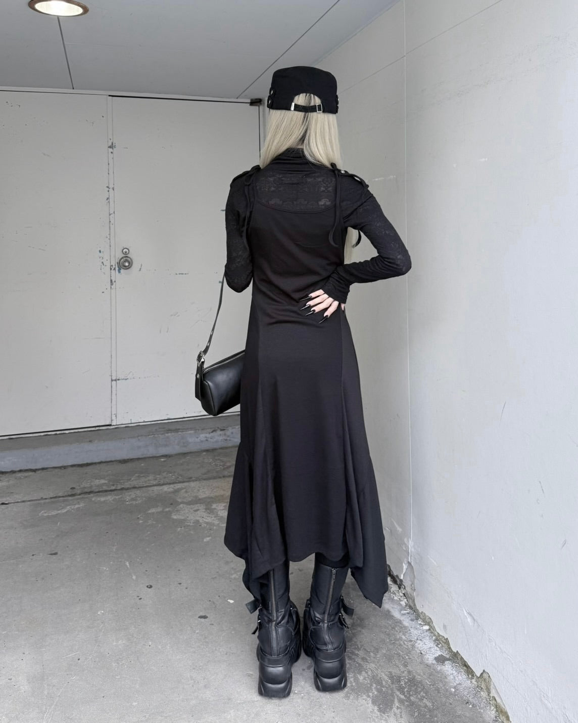 受注制【nmtc+】Curve Layered Long Skirt (2color)