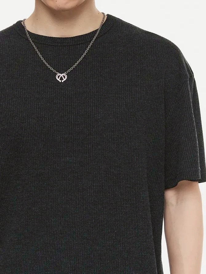 【DNSR】Cool Tencel Waffle Crop T-Shirt