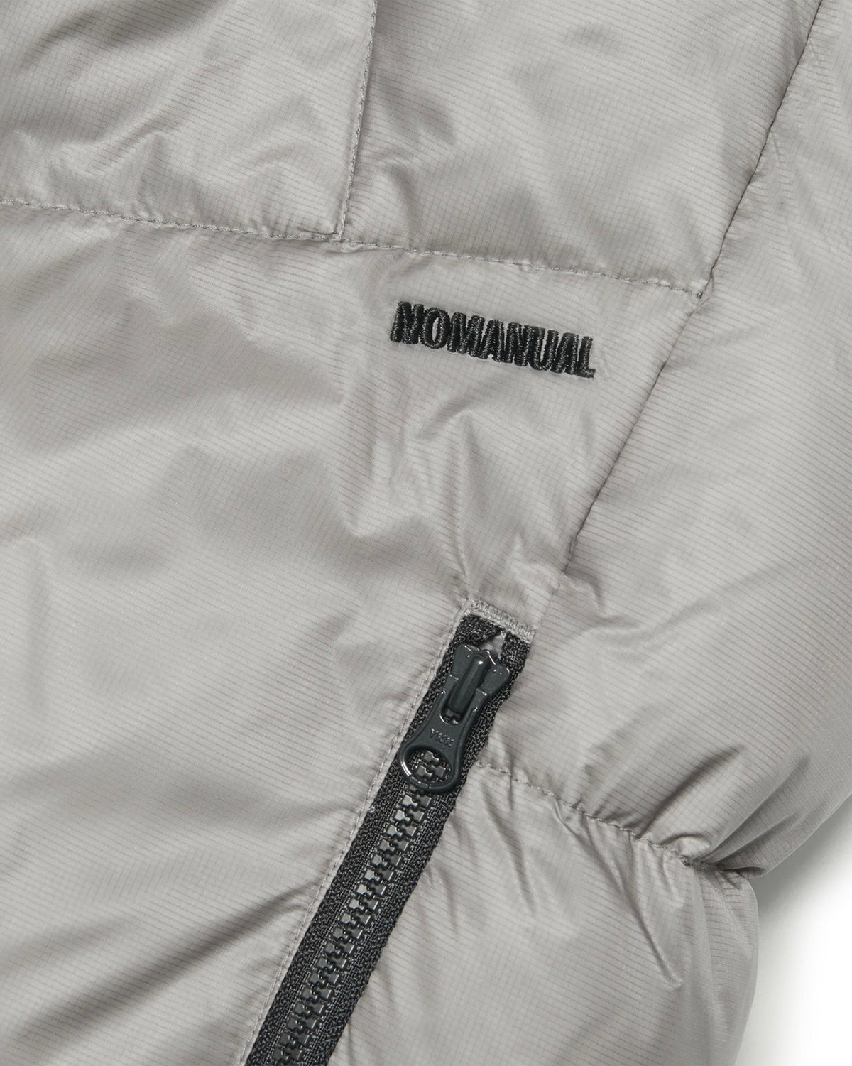 【NOMANUAL】SLANT CROP HOODED DUCK DOWN
