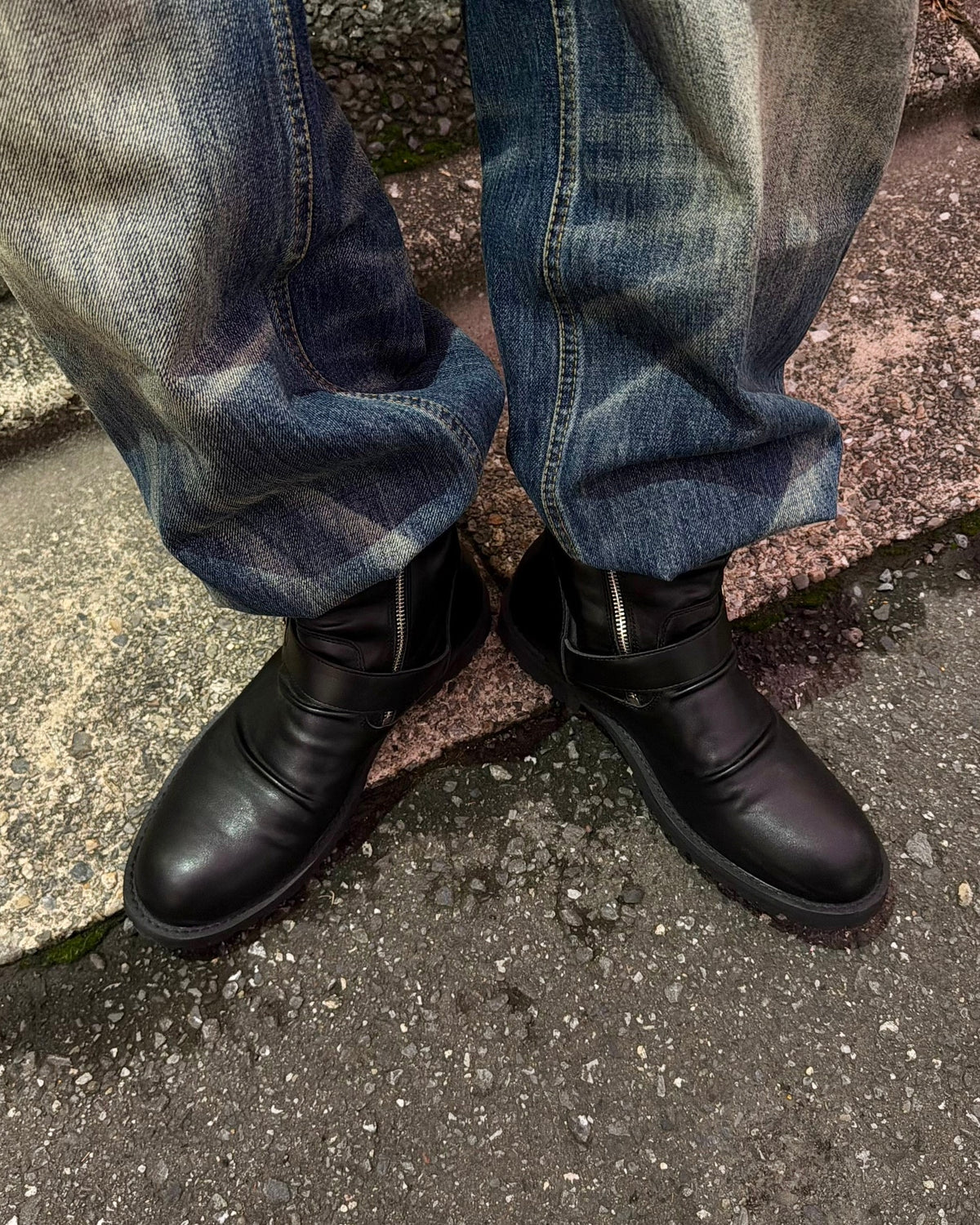 国際配送【RENOL】leather biker boots