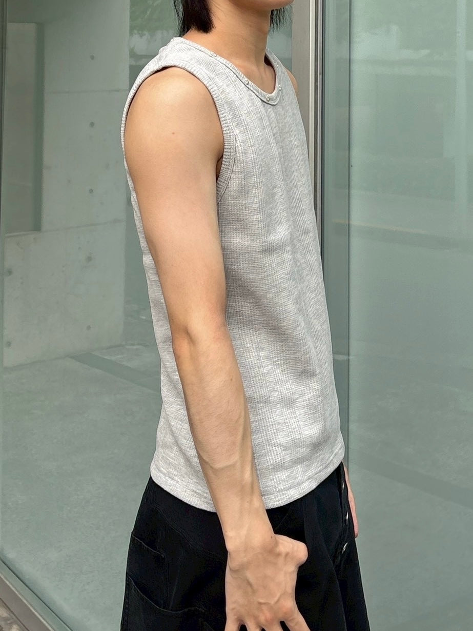 6/19 20:00発売 受注制【nmtc+】Studded Rib Tank Top (3color)