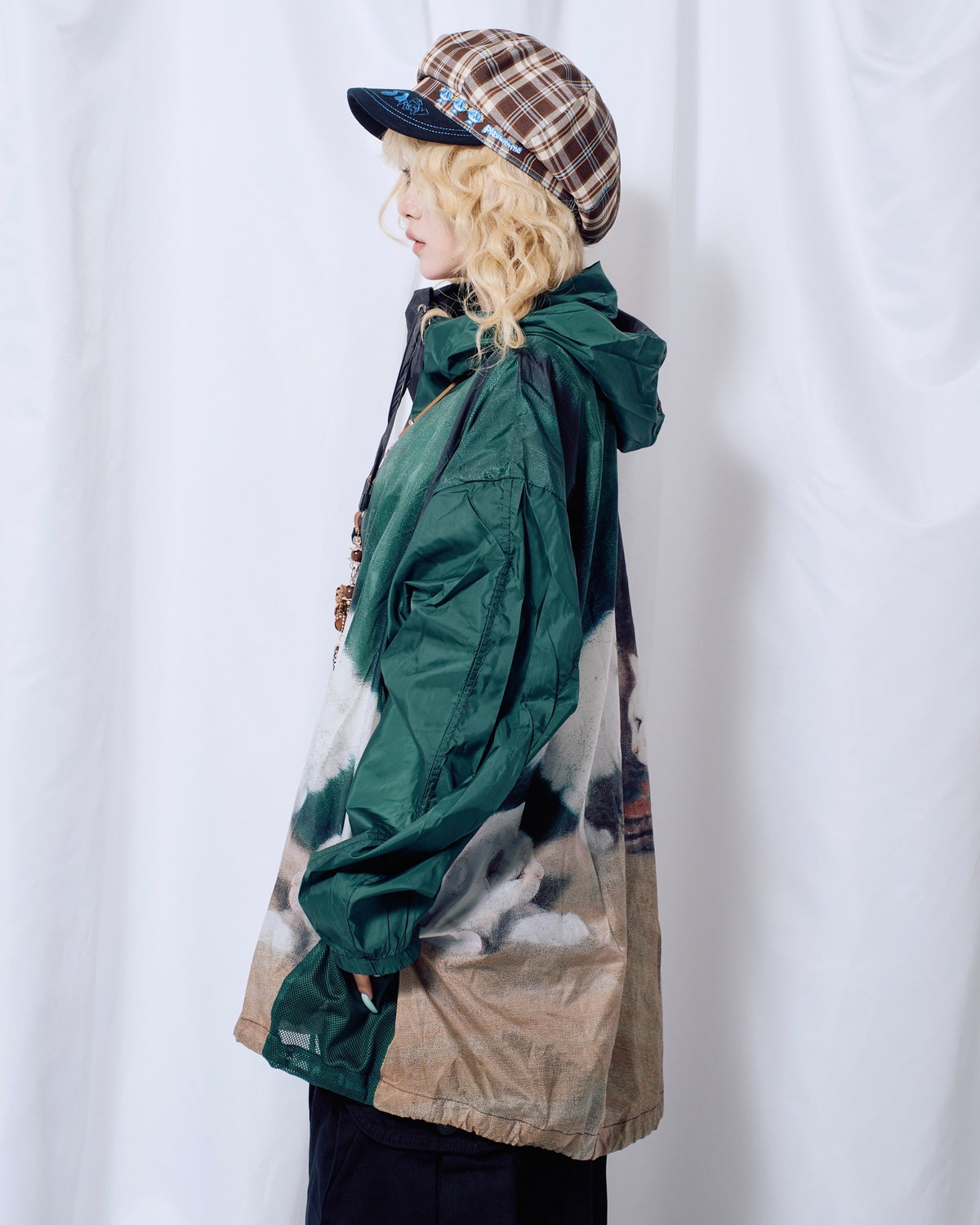 9/18 20:00 発売 国際配送【Nerd out XU】neko hooded windbreaker