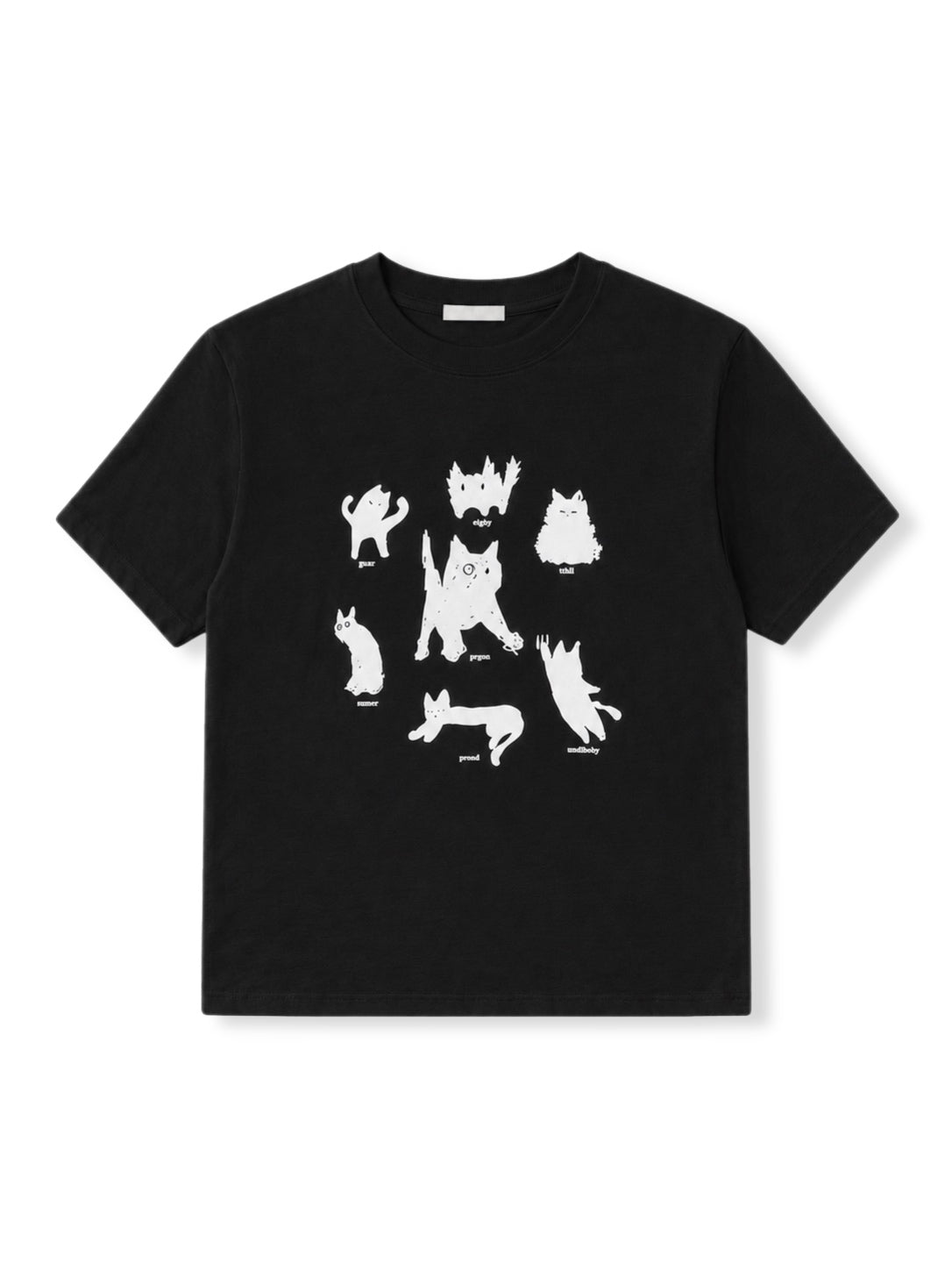 大阪店WEB限定受注制【Chikashitsu +】cat mood graphic t-shirt (2color)