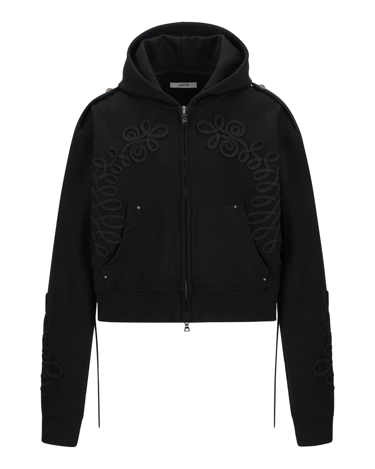 【LECYTO】Baroque Loop Zip-Up Hoodie