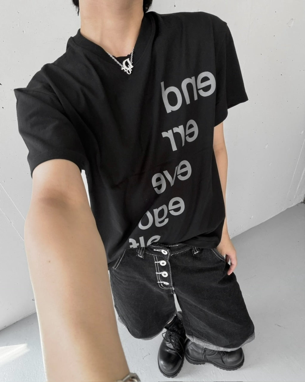 受注制【LUV CODE】inspired lettering t shirt (4color)