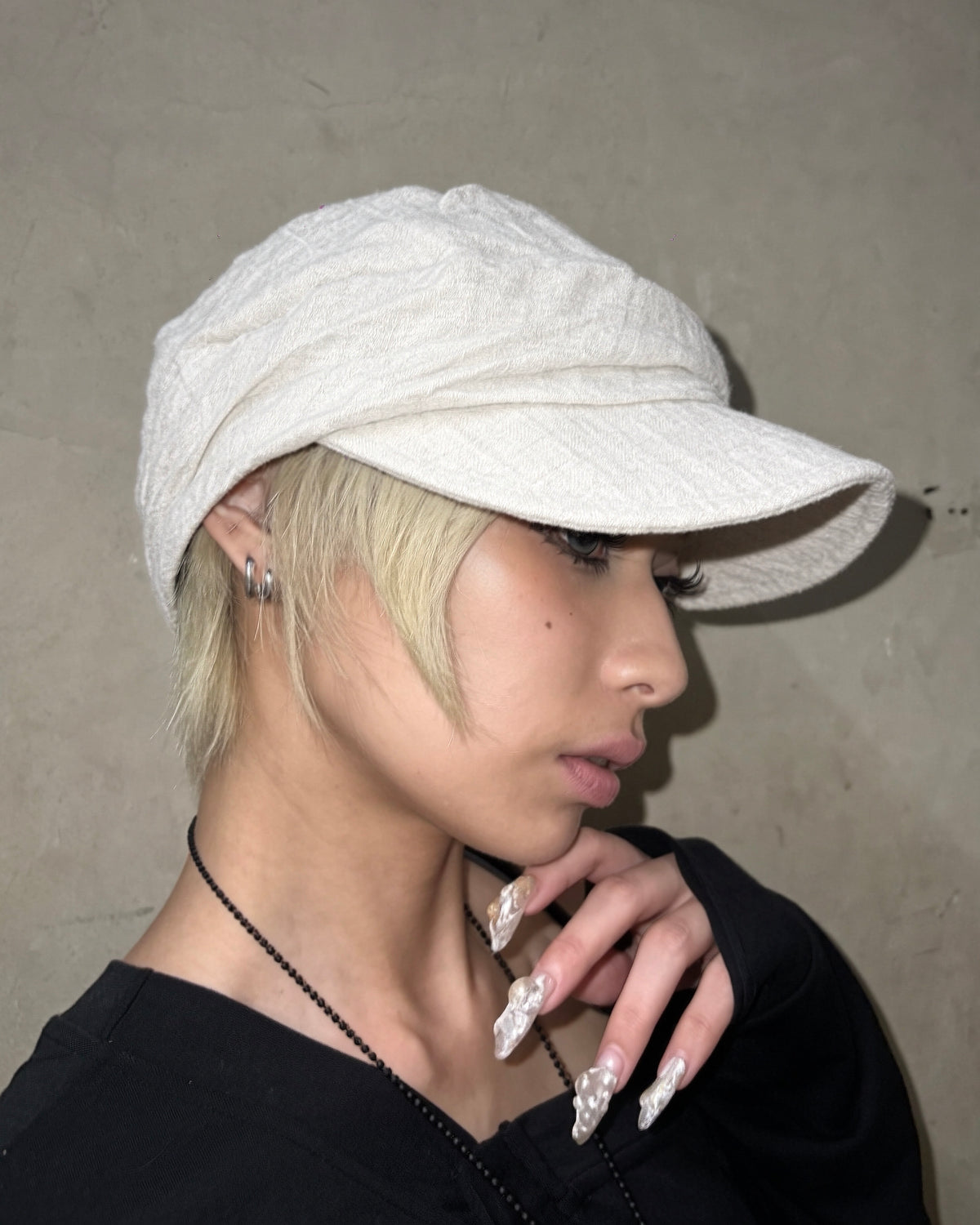 国際配送【Never mind the XU】drape casquette (3color)