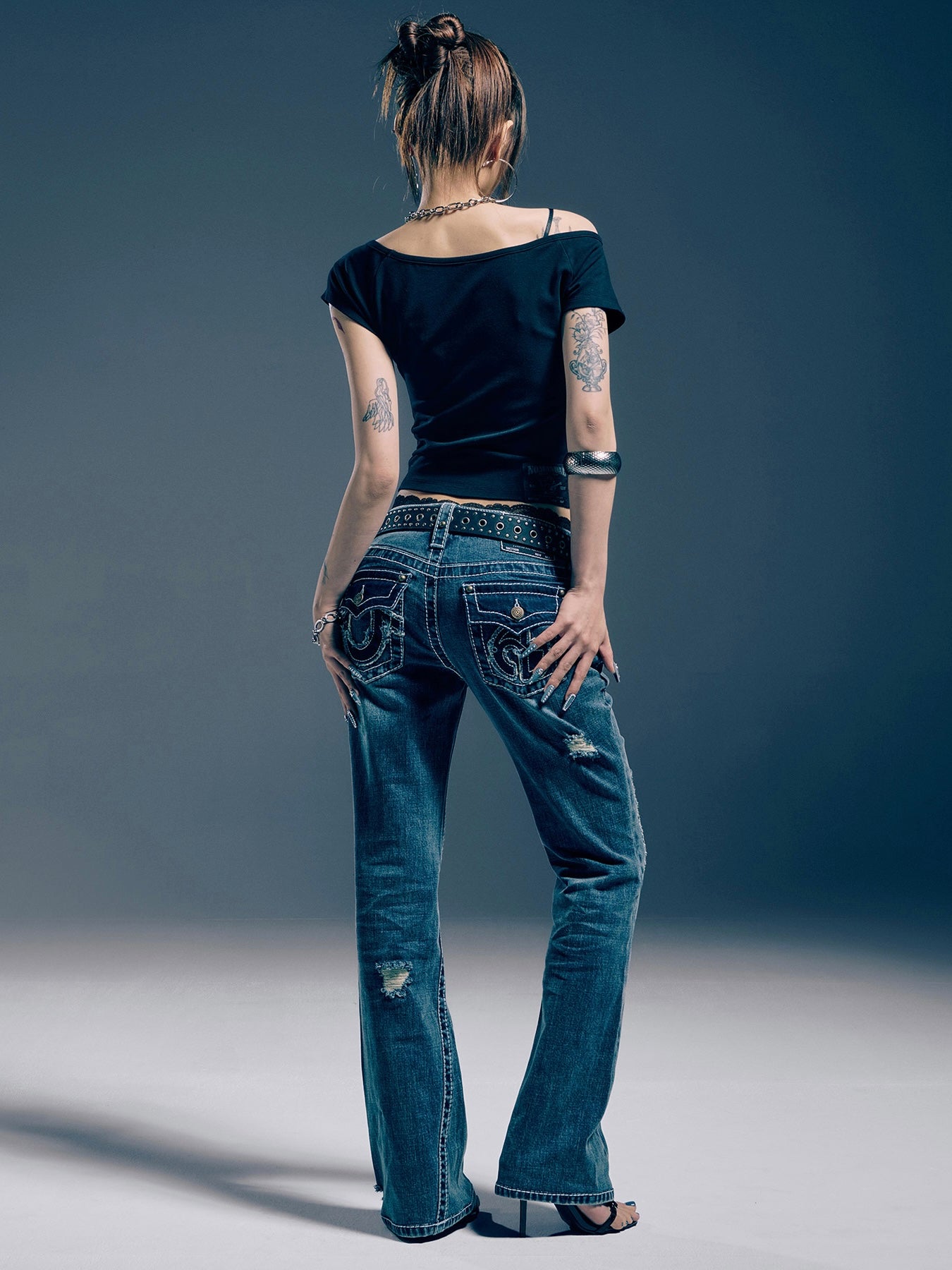 【NOMANUAL×TRUE RELIGION】NO RELIGION ONE SHOULDER TOP