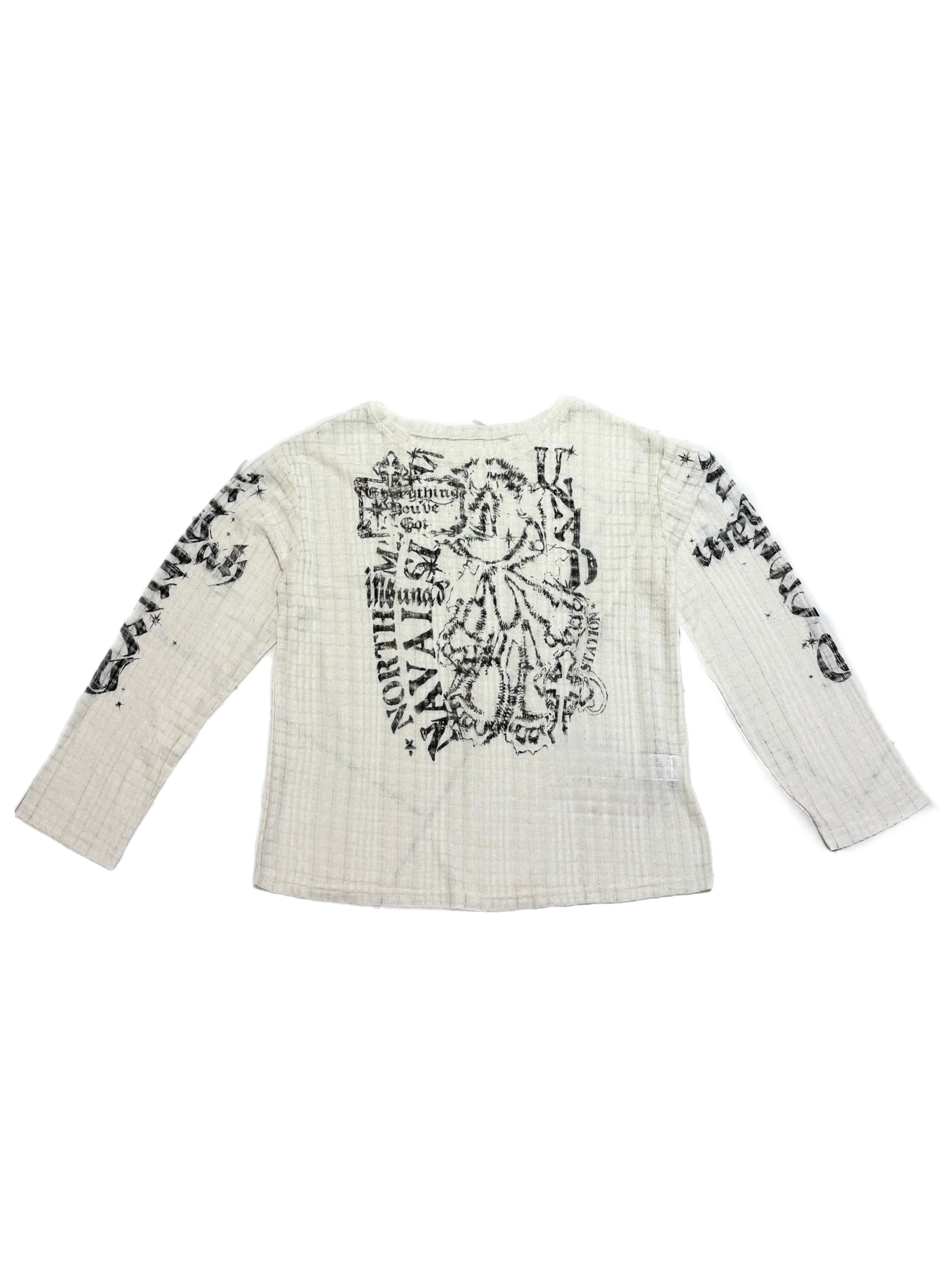 【BABY09】lettering see-through tops (2color)