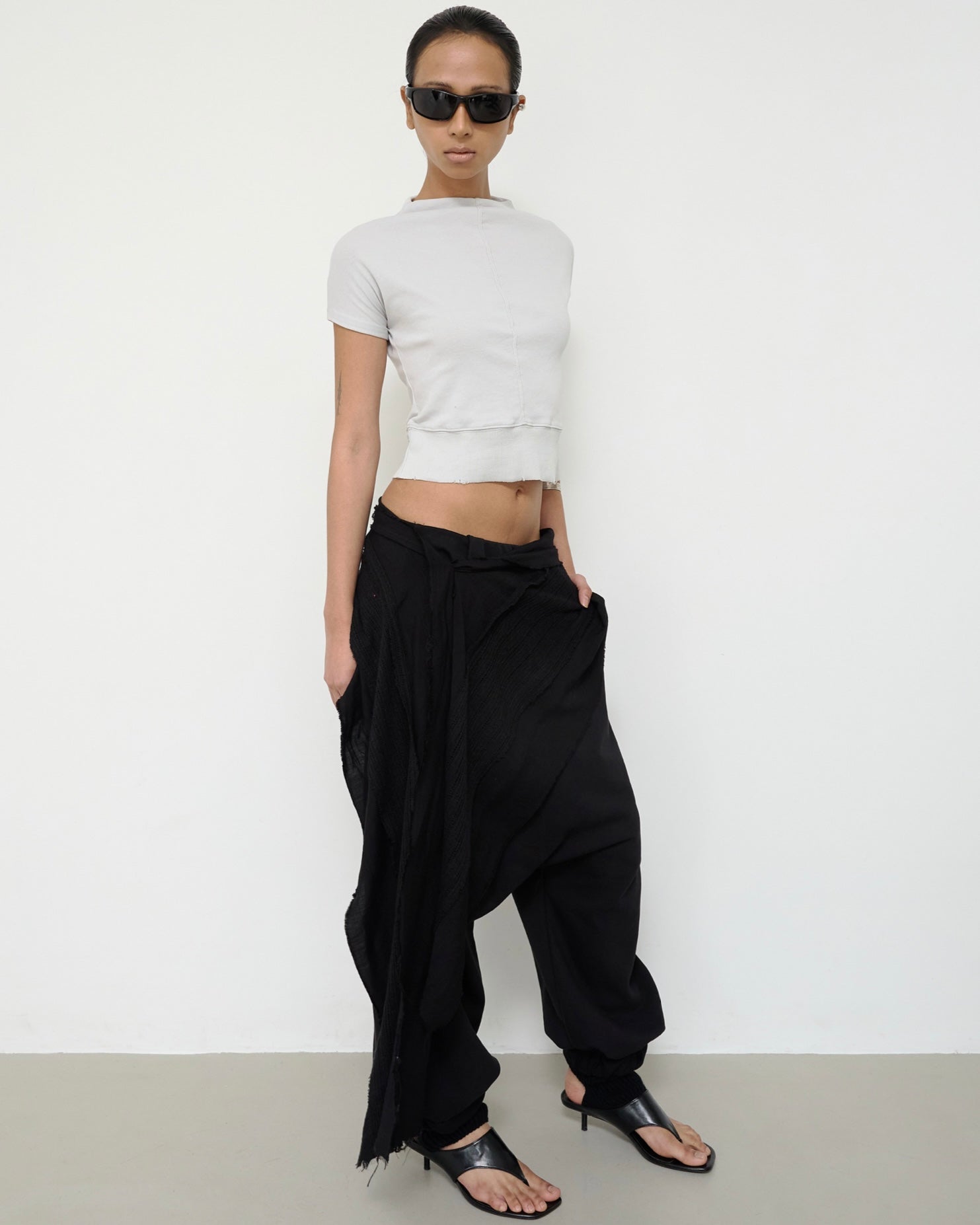 【NACHE】Shirred Hem Baggy Sweatpants[SP-01]