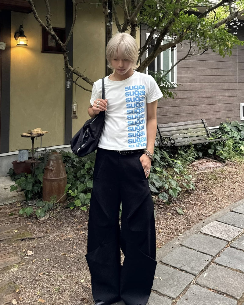 国際配送【RENOL】stacked logo print tee
