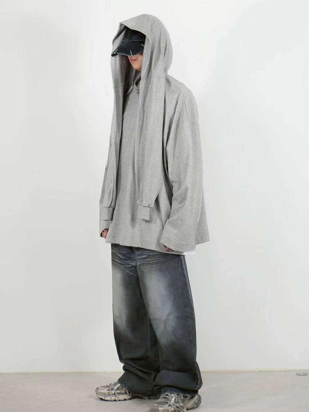 【Chikashitsu +】layered oversized long sleeve (2color)