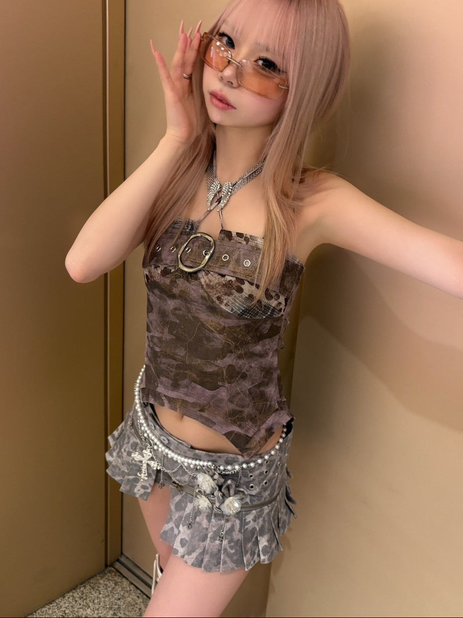 7/11 20:00発売　国際配送【BABY09】Muddy Leopard Camisole (2color)