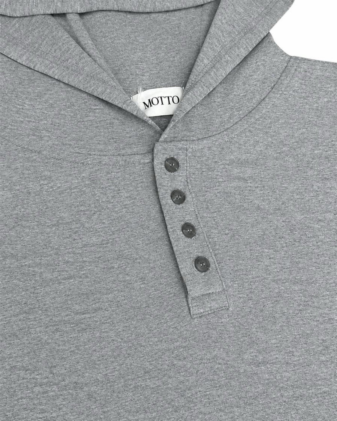 受注制【nmtc+】Henley neck hooded top (2color)