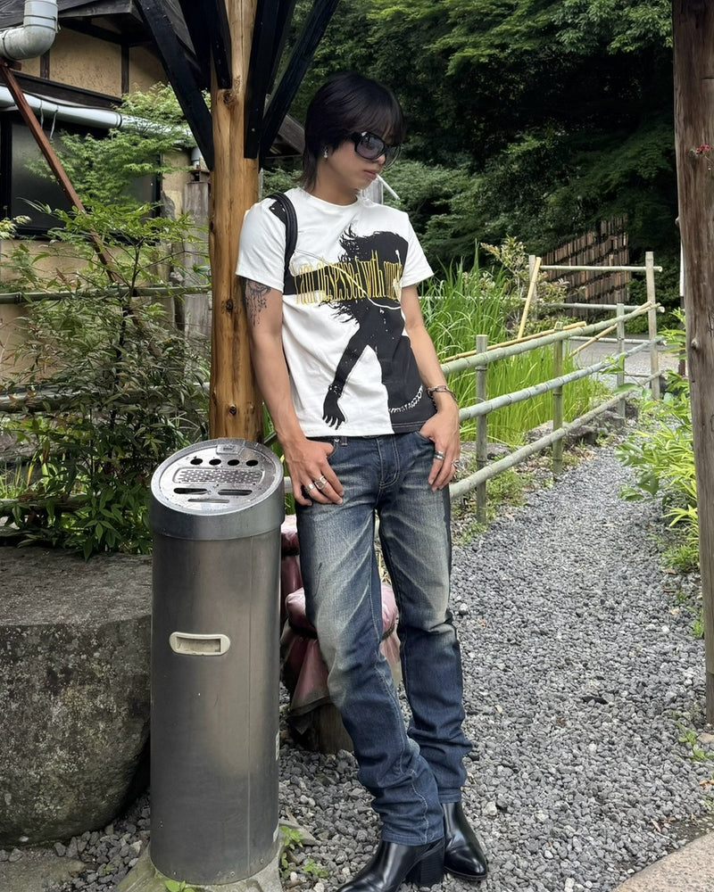 国際配送【RENOL】slim fit print tee