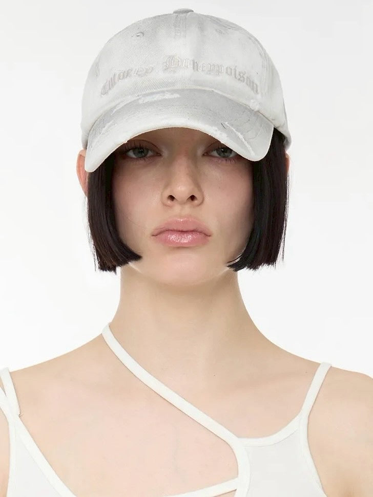 【ROCK CAKE】Slogan Washing Ball Cap