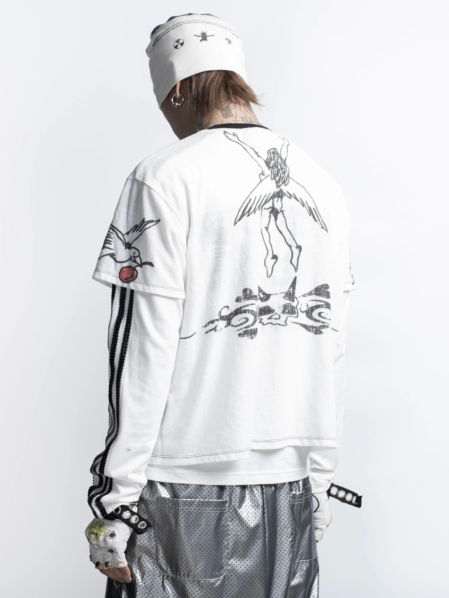【F.V.V.O】Parody Graphic Ringer Tee