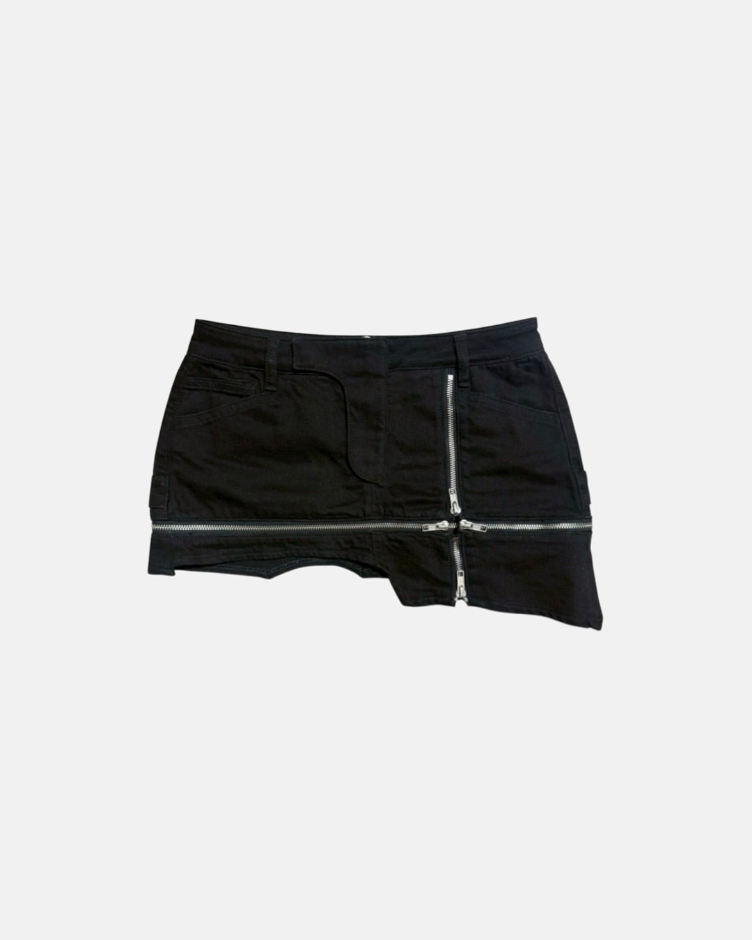 【LOIN ARMIS】Cross zip coating mini skirt