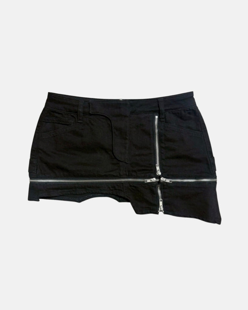 【LOIN ARMIS】Cross zip coating mini skirt