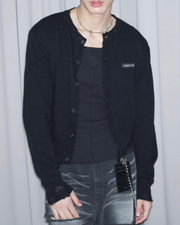 【LECYTO】Destroyed Round Wool Knit Cardigan
