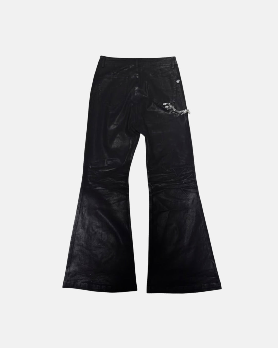 【LOIN ARMIS】Flare coating skewer chain jeans