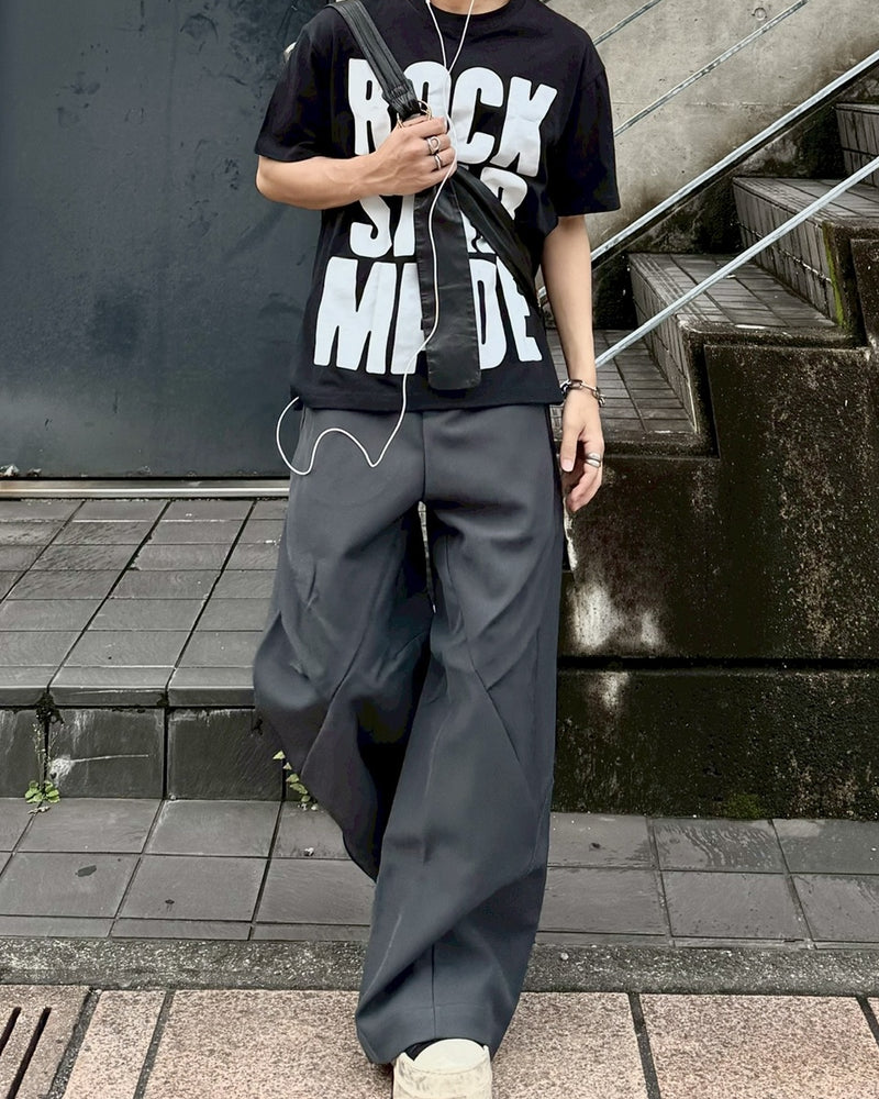 【RENOL】deform wide slacks (2color)